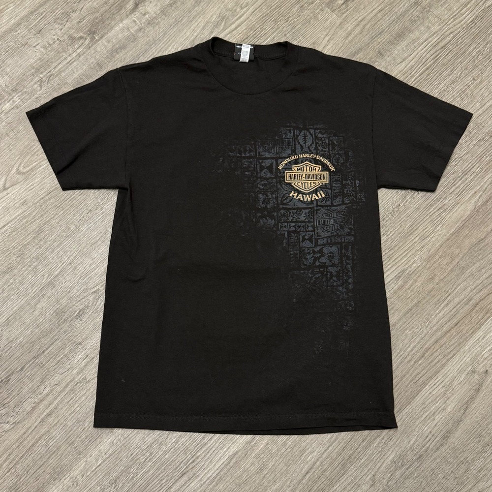 Harley-Davidson Honolulu Hawaii T-Shirt Mens Large Black 2014 Graphic Tee L